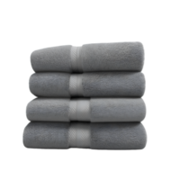 Silver Cloud Comfort Stack of Soft Grey Towels png