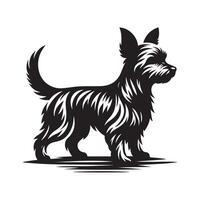 Dog Silhouette flat illustration. vector