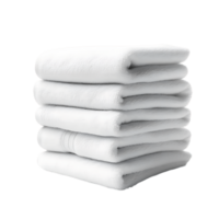 Cotton White Tower Stack of Cotton Towels png