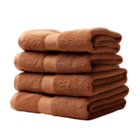 Rich Mocha Tower Stack of Brown Towels png