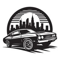 Car Silhouette flat illustration. vector