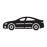 Car Silhouette flat illustration. vector