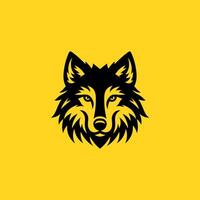 lobo ilustración logo diseño vector