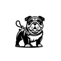 Bulldog dog illustration vector