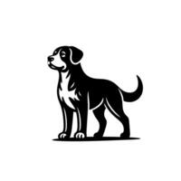 Black dog illustration isolated on white background vector