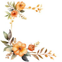 waterverf bloemen kader png