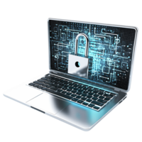 Guarding Your Information Laptop Protected by Digital Padlock png