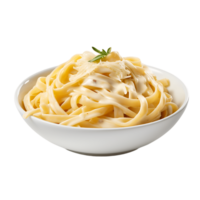 Flavorful Italian Feast Fettuccine Alfredo and Parmesan Garnish png