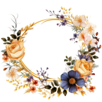 Aquarell Blumen Rahmen png