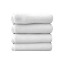 Pure White Tower Stack of Soft Towels png