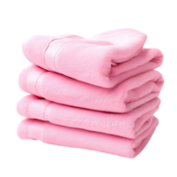 zacht roze handdoek stack pluizig en vers png