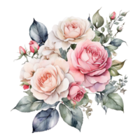 Watercolor Flower Bouquet, Beautiful Flower Design png