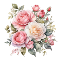 Watercolor Flower Bouquet, Beautiful Flower Design png