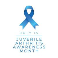 Juvenile Arthritis Awareness Month design template good for celebration usage. blue ribbon template. flat design. eps 10. vector