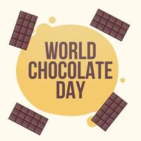 World chocolate day design template good for celebration usage. flat design. chocolate melt . vector