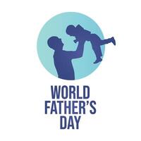 World Fathers Day design template. family illustration. eps 10. flat design. vector