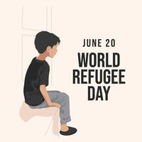 World Refugee Day design template. refugee illustration. eps 10. flat design. vector