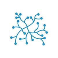 Neuron logo design template flat vector