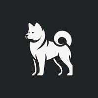 ilustración de perro logo vector