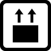 This side up flat icon isolated on white background. Package symbol, label illustration. Delivery transportation. vector
