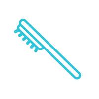 baños masaje cepillo icono, aislado en blanco fondo, desde azul icono conjunto vector