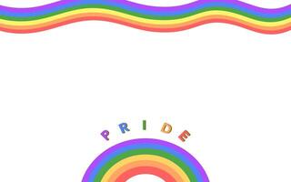 Rainbow border background in pride month concept vector