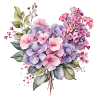 Watercolor Bouquet flower, Watercolor Bouquet flower Design png