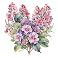 Watercolor Bouquet flower, Watercolor Bouquet flower Design png