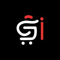 Logo Gi initial Gi group digital vector