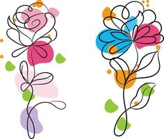 Watercolor floral arrangement collection vector