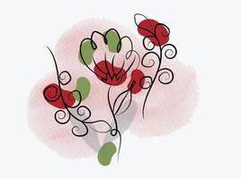 Watercolor floral arrangement collection vector