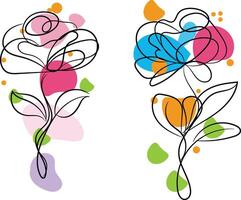 Watercolor floral arrangement collection vector