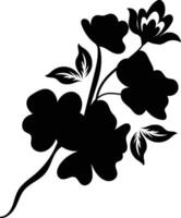 flower silhouettes design vector