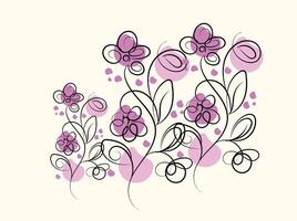 flower silhouettes design vector