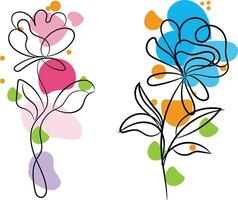 Watercolor floral arrangement collection vector