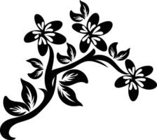 flower silhouettes design vector