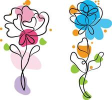 Watercolor floral arrangement collection vector