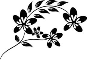 flower silhouettes design vector