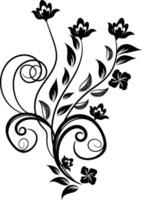 flower silhouettes design vector