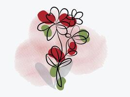 colección de arreglos florales de acuarela vector