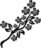 flower silhouettes design vector