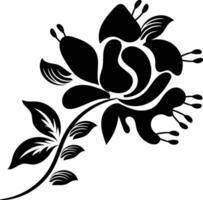 flower silhouettes design vector