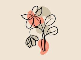 Collection wild flower vector