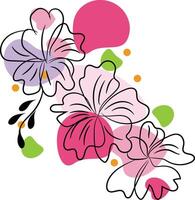 Watercolor floral arrangement collection vector