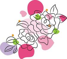 Watercolor floral arrangement collection vector