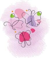 Hand drawn butterfly outline pack vector