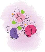 Hand drawn butterfly outline pack vector