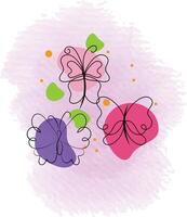 Hand drawn butterfly outline pack vector