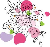 Watercolor floral arrangement collection vector