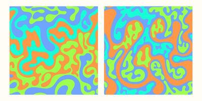 collection of liquid abstract backgrounds full of soft colors vector